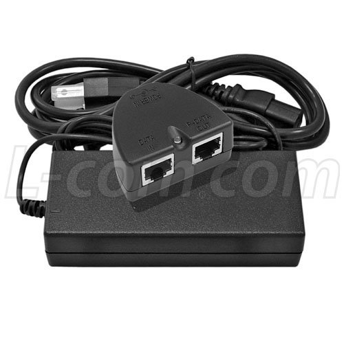 BT-CAT5-E1-4870 Midspan Power over Ethernet (PoE) Injector Kit with 48VDC 70W Power Supply - Ideal for IP Cameras, VoIP Phones & Wireless Access Points