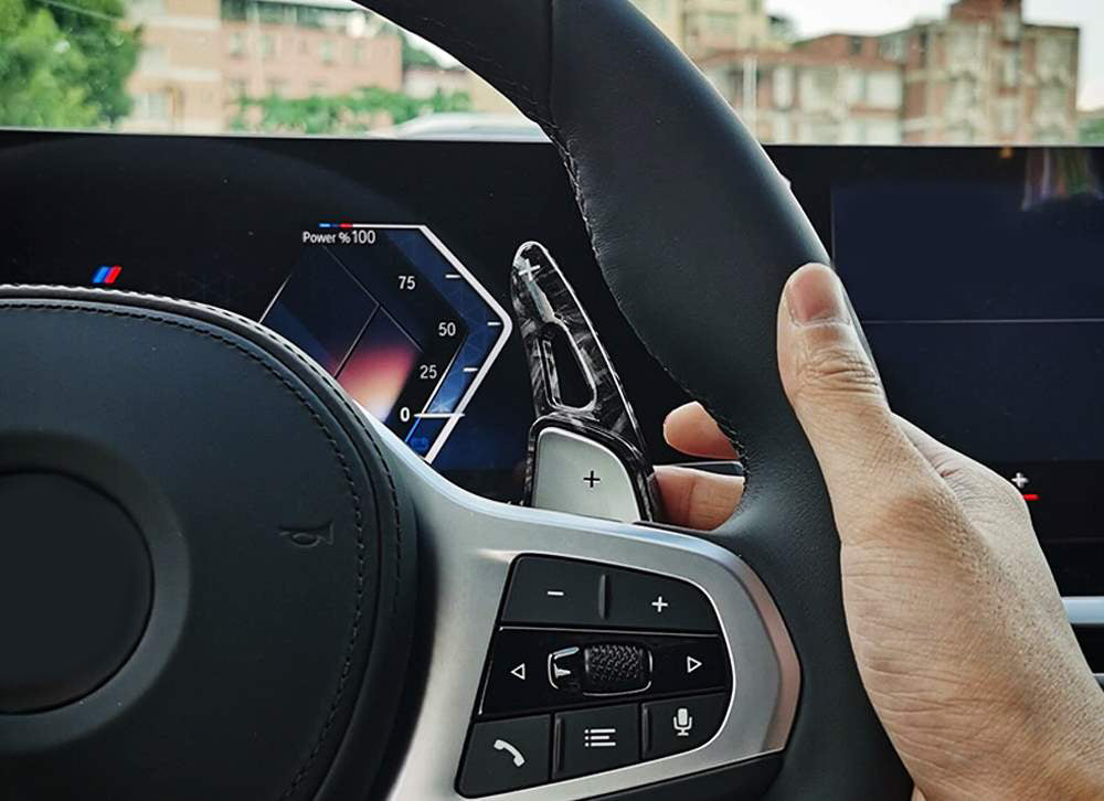 Premium Forged Carbon Fiber Steering Wheel Paddle Shifters for BMW 3 4 5 Series & X Models - A90 Supra Compatible - Enhance Your Driving Experience on Track Days & Performance Driving