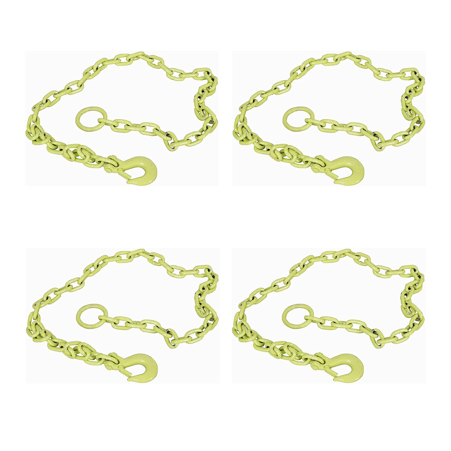 Brush Grubber BG-12 Tugger 6ft Heavy Duty Steel Chain with Anti-Backlash Design - 4 Pack for ATV, Tractor & Landscaping Tools | Perfect for Brush Clearing, Farm Work & Property Maintenance