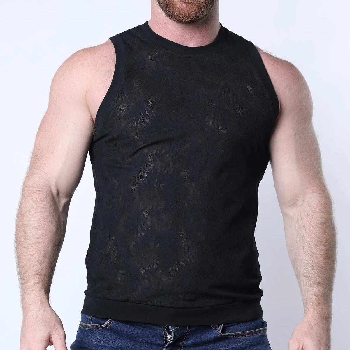 Timoteo Amalfi Mesh Tank Top for Women - Breathable Black Summer Blouse, Casual & Beachwear, Perfect for Vacation, Yoga, and Outdoor Activities