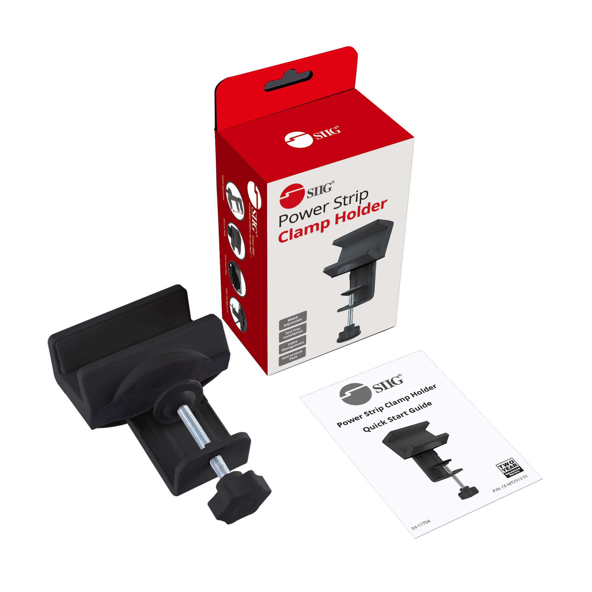 SIIG Adjustable Power Strip Desk Mount with Clamp Holder (0.4