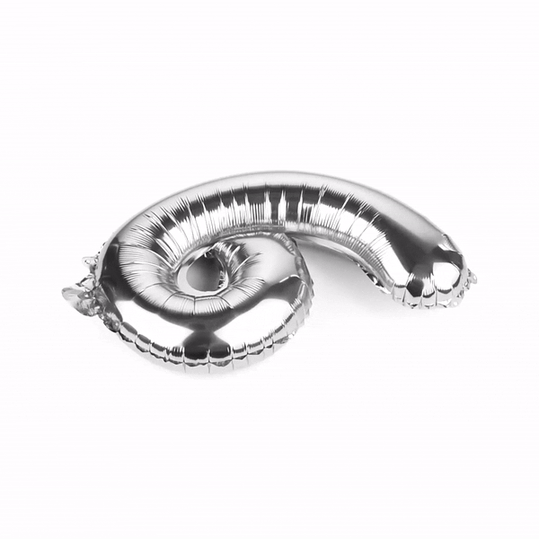 Balloonify Silver Mylar Number 6 Balloon - 16 Inch Party Decoration - 1 Count Box - Perfect for Birthdays, Anniversaries & Graduation Celebrations