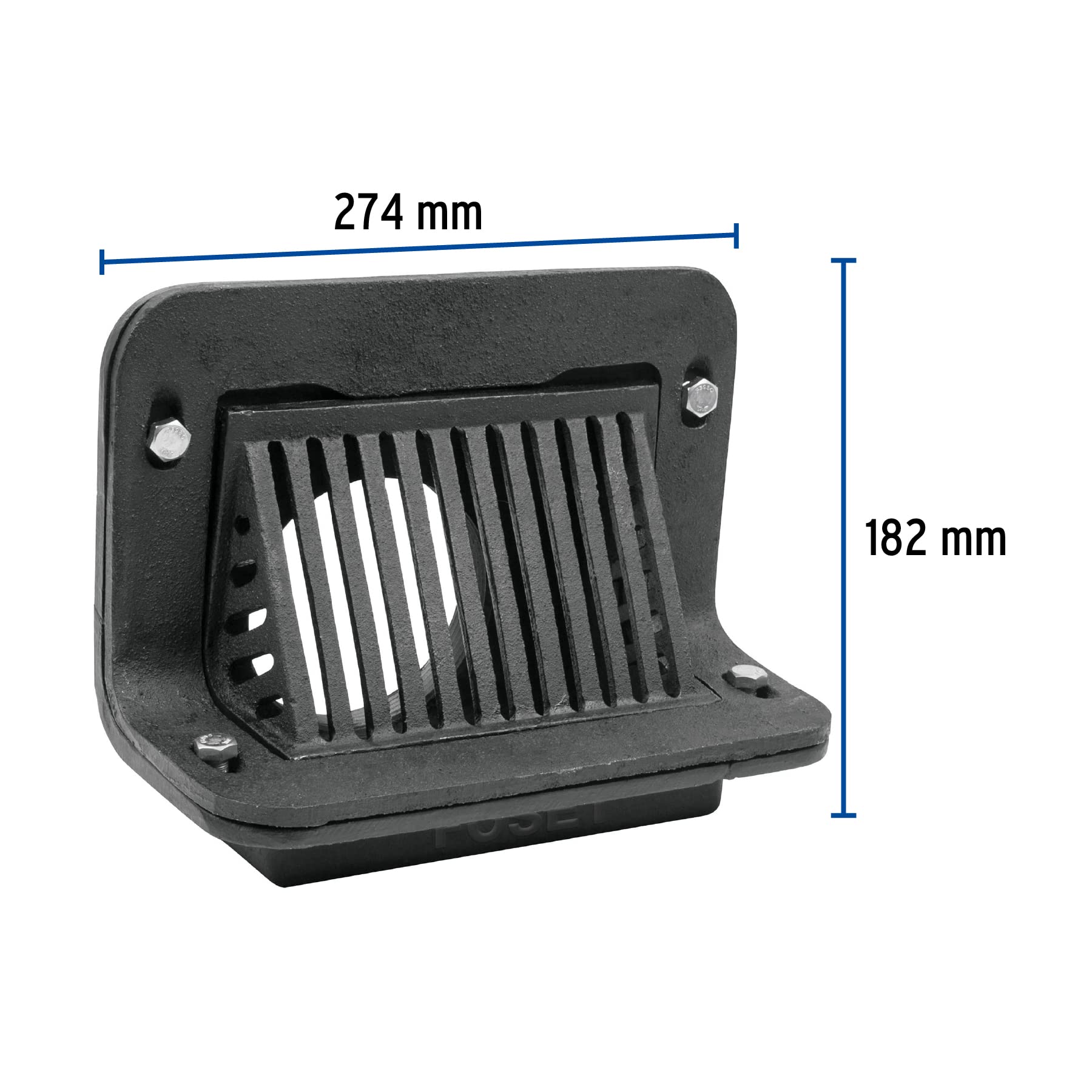 4FT Iron Parapet Tube Strainer - Heavy Duty Drainage for Roofs, Balconies & Construction Sites