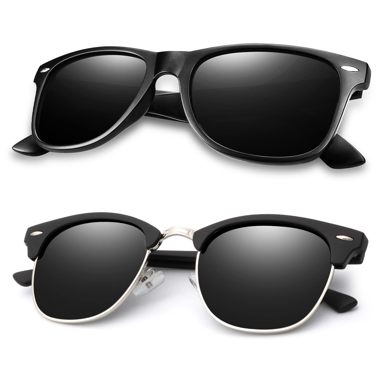 WINLOVE Polarized Sunglasses for Men & Women - UV400 Protection, TR90 Lightweight Frame - Classic Style for Driving, Fishing & Outdoor Activities