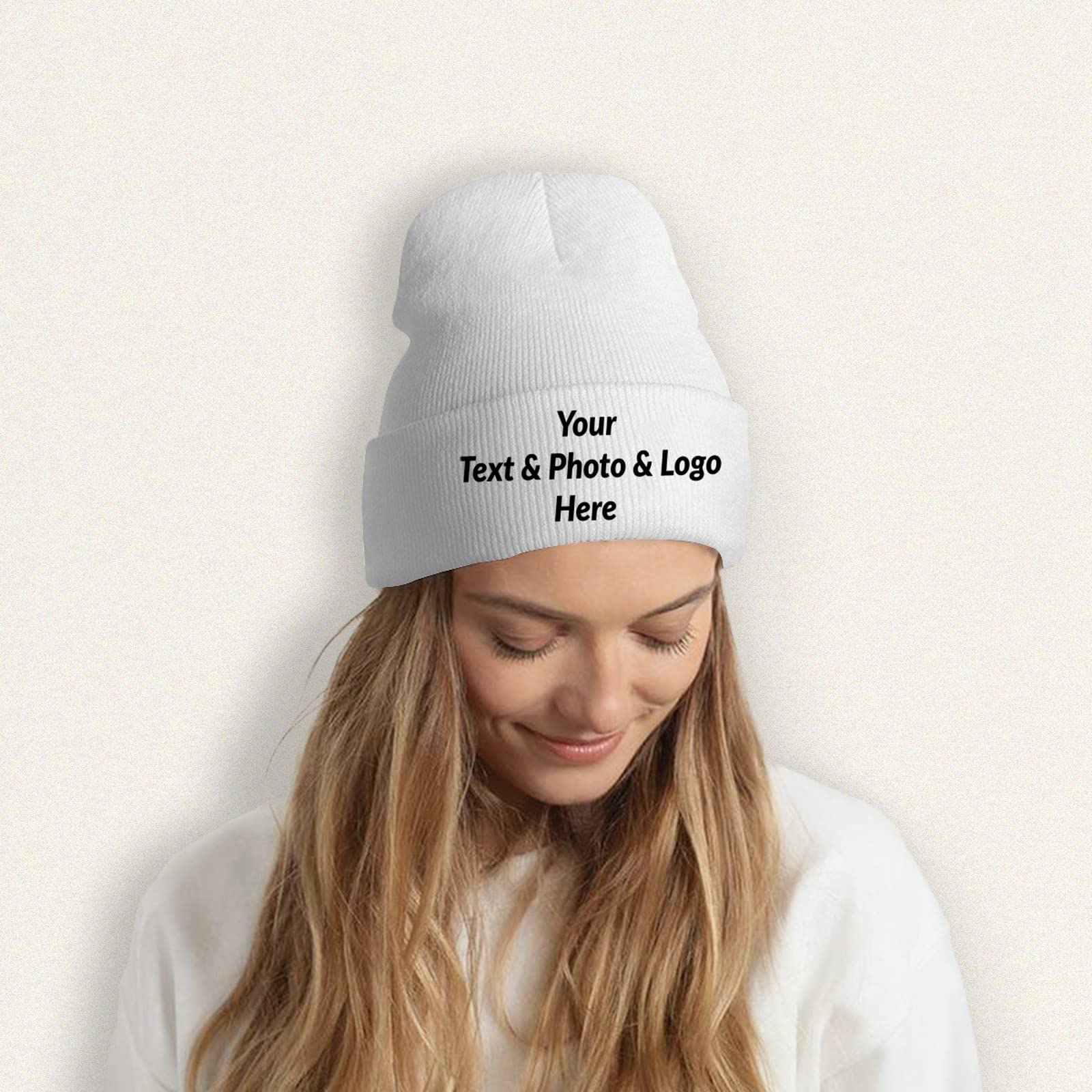 Custom Beanie Hats - Personalized with Text, Photo & Logo - Unisex Winter Knit Caps for Men & Women - Perfect for Gifts, Sports Teams & Outdoor Activities