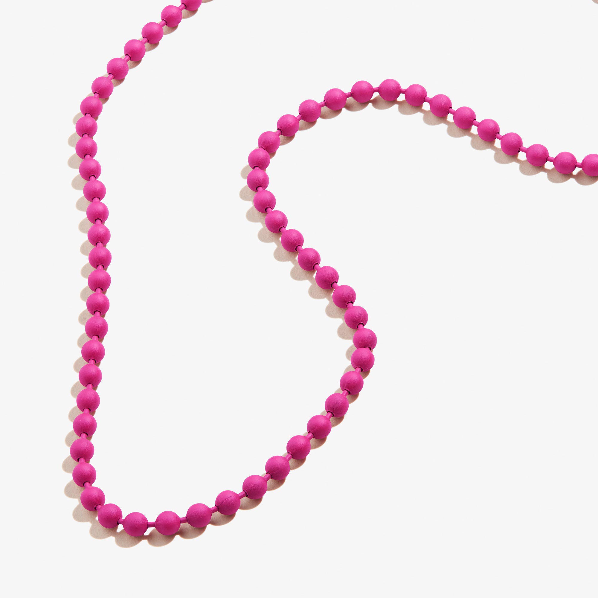 Elegant Magenta Ball Chain Necklace for Women - Trendy Layering Jewelry for Everyday Wear, Parties & Gifts