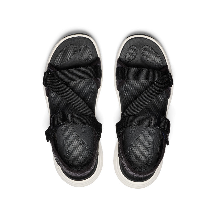 **Women's Leiki Open Toe Sandal - Black & Star White | Comfortable Summer Sandals for Beach, Pool & Casual Outings**