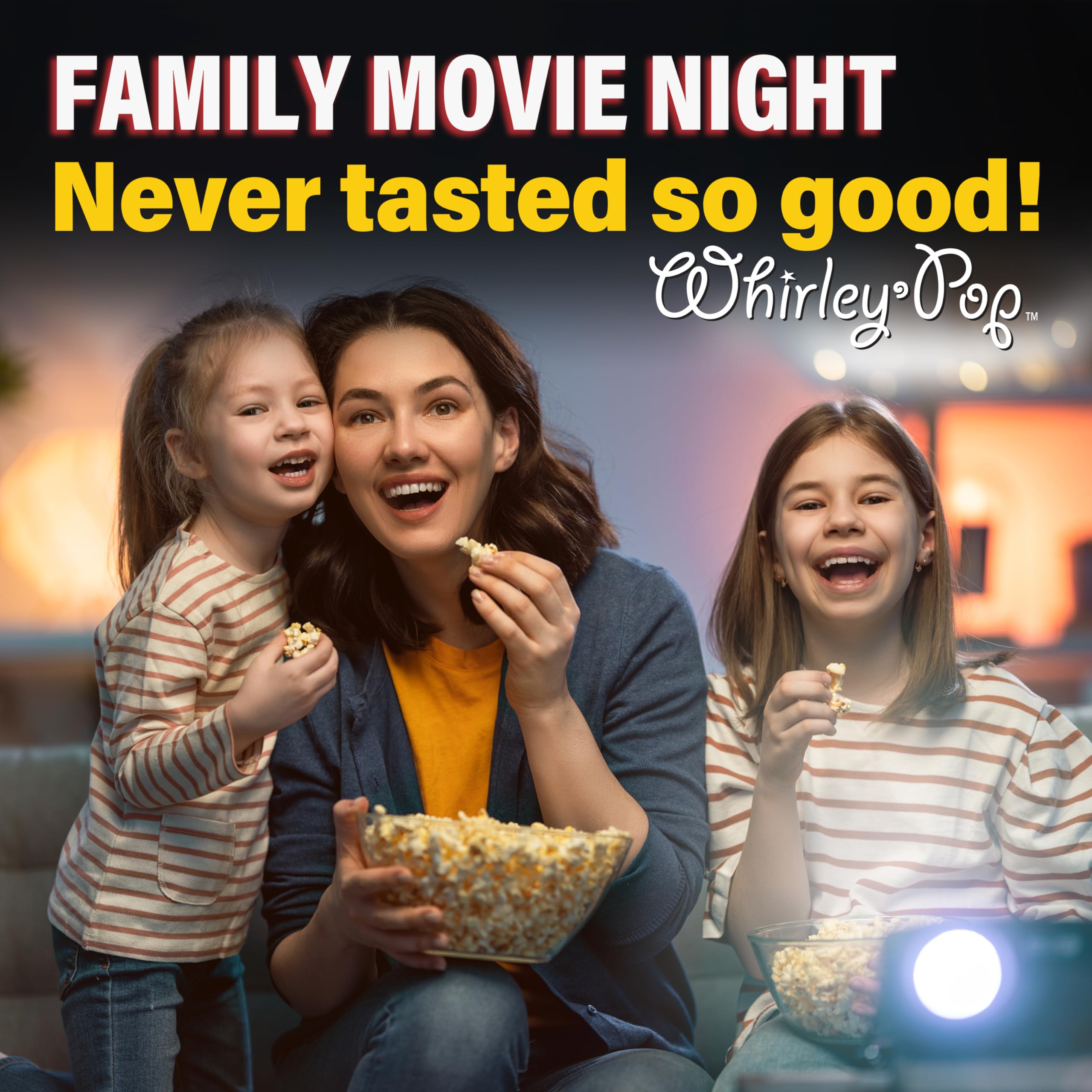 Wabash Valley Farms Movie Night Popcorn Gift Set - Premium Popcorn Kit for Movie Lovers | Perfect for Family Movie Nights, Birthday Gifts & Home Theater Snacks