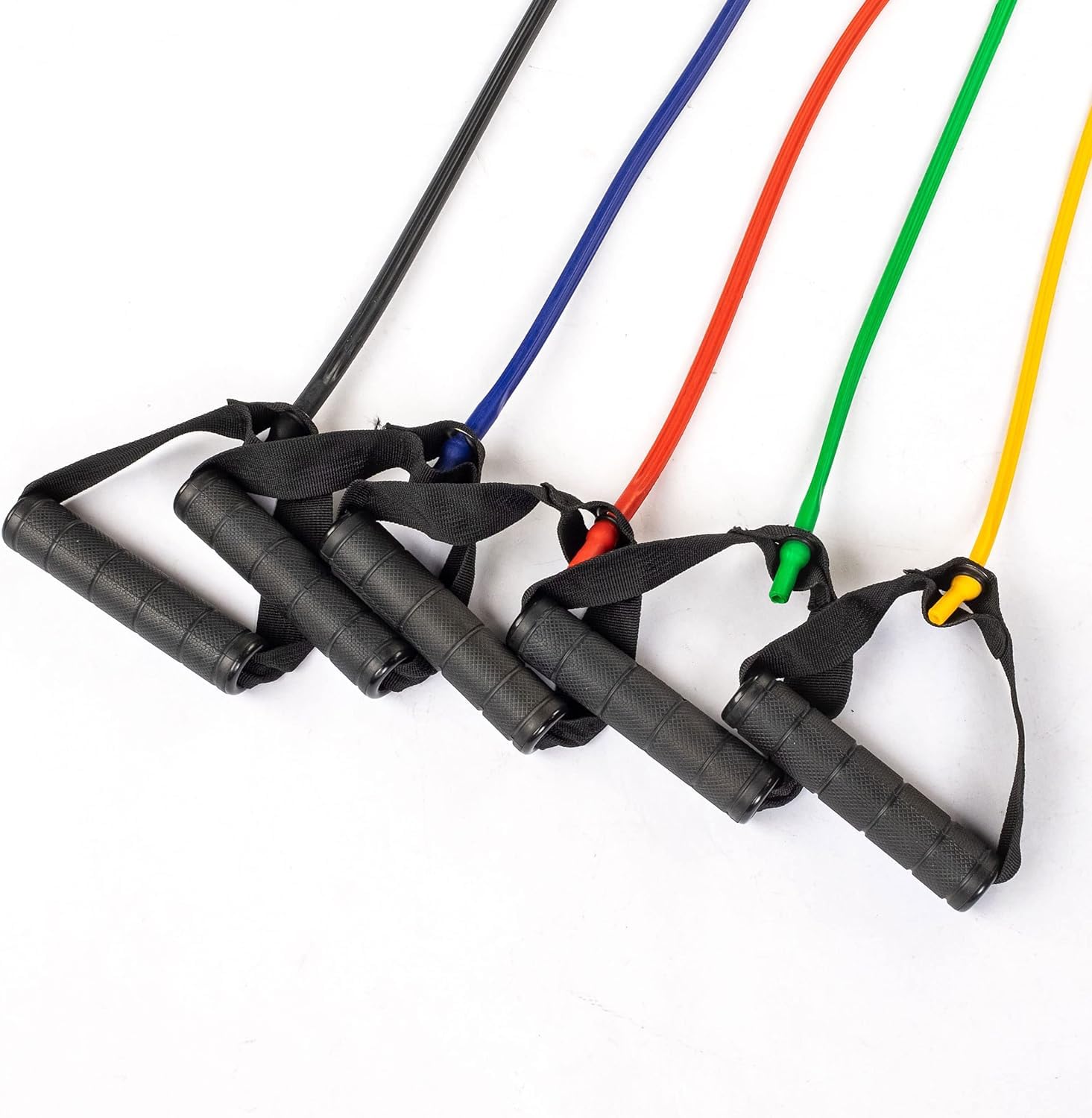 Body-Solid Medium Resistance Exercise Bands with Comfort Grip Handles - Durable Workout Tubes for Home Gym, Beachbody Fitness & Full-Body Training - Perfect for Strength Training, Physical Therapy & Outdoor Workouts