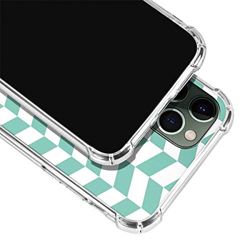 Skinit Clear Phone Case for iPhone 12 Pro Max - Blue & White Chevron Pattern Protective Cover | Slim Fit, Scratch Resistant | Perfect for Everyday Use, Work & Travel