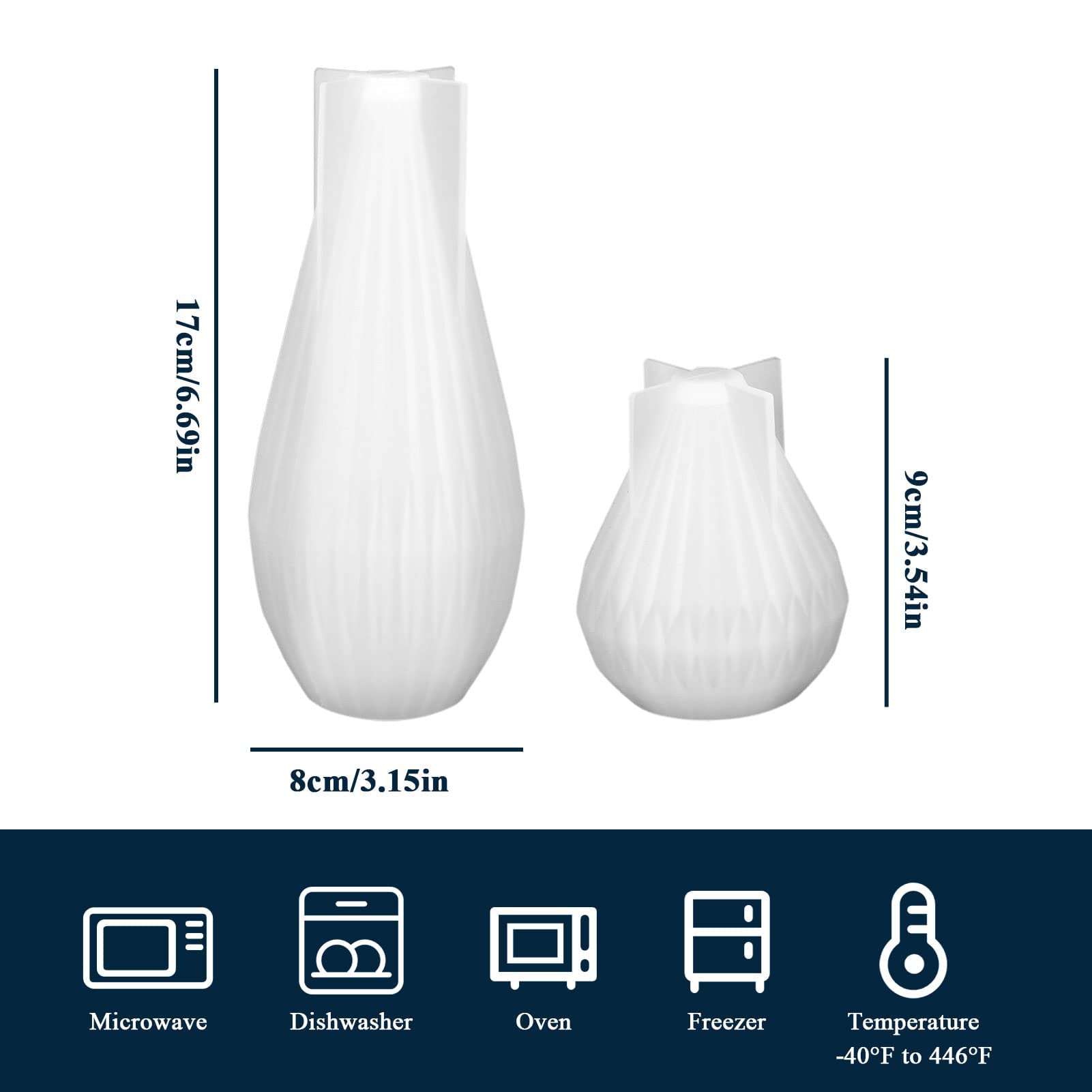 3D Geometric Pear Bottle Silicone Candle Molds for DIY Crafts - Tapered Texture Striped Wax & Aromatherapy Soap Making Molds | Perfect for Home Decor, Wedding Centerpieces, and Relaxing Spa Gifts