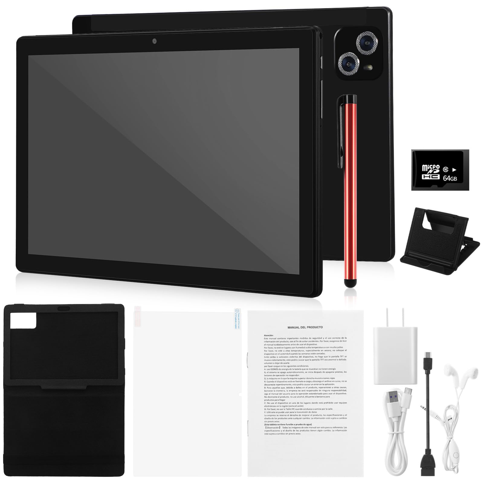 GAROZATION 10.1 Inch Gaming Tablet - Kids Friendly Design for Work, Study & Entertainment | Portable Android Tablet for Online Classes, Note Taking & Media Streaming (Black)