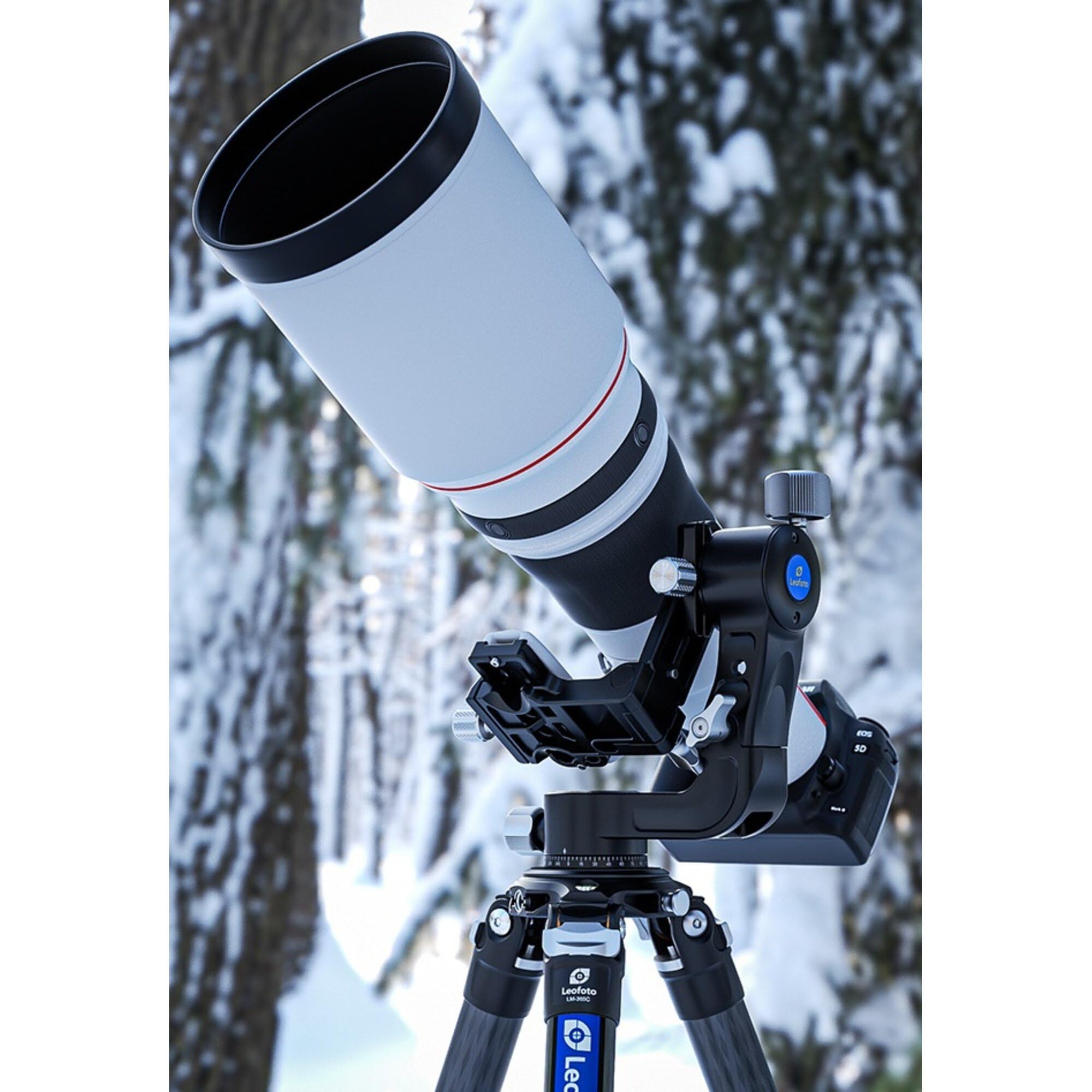 Leofoto PG-1 Black Heavy Duty Gimbal Tripod Head - Arca Swiss Compatible for DSLR & Mirrorless Cameras - Perfect for Wildlife Photography, Bird Watching & Sports Shooting