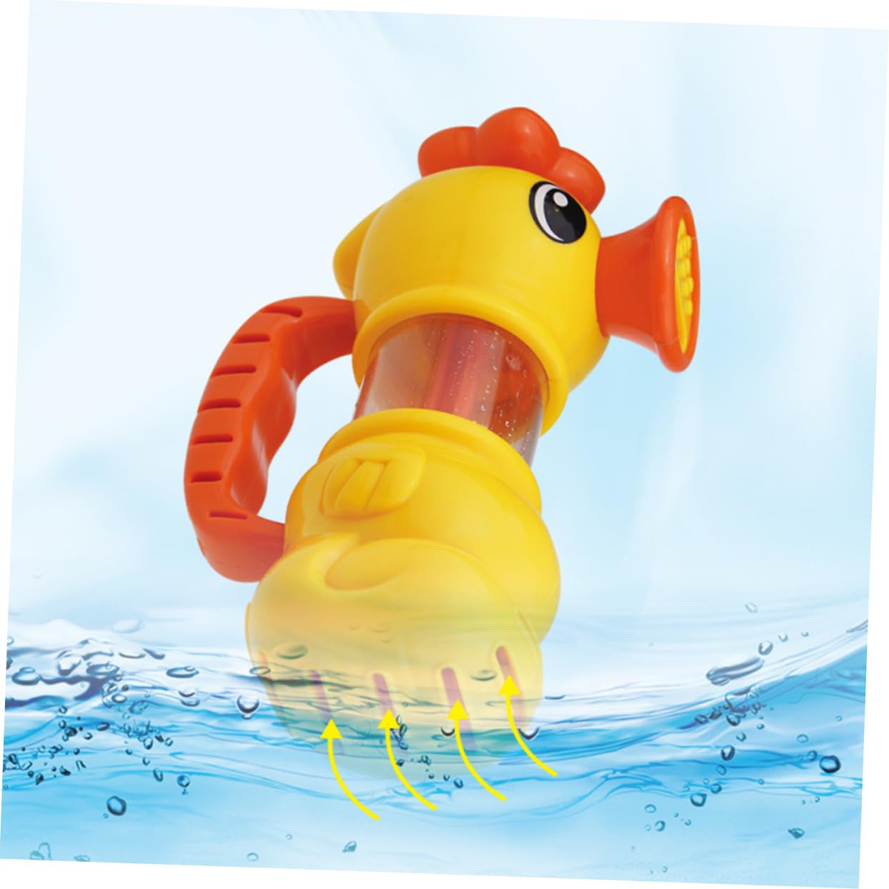 TOYANDONA 2-Pack Manual Water Spray Bath Toys for Kids - Fun Yellow Squirt Toys for Bathtime, Pool & Outdoor Play