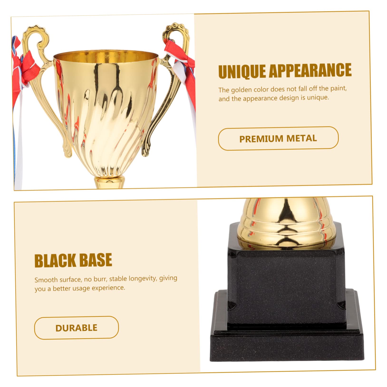 BESPORTBLE Sports Trophies - Plastic Competition Cups for Soccer Awards, Prizes & Decor | Perfect for Tournaments, School Events & Office Recognition Ceremonies