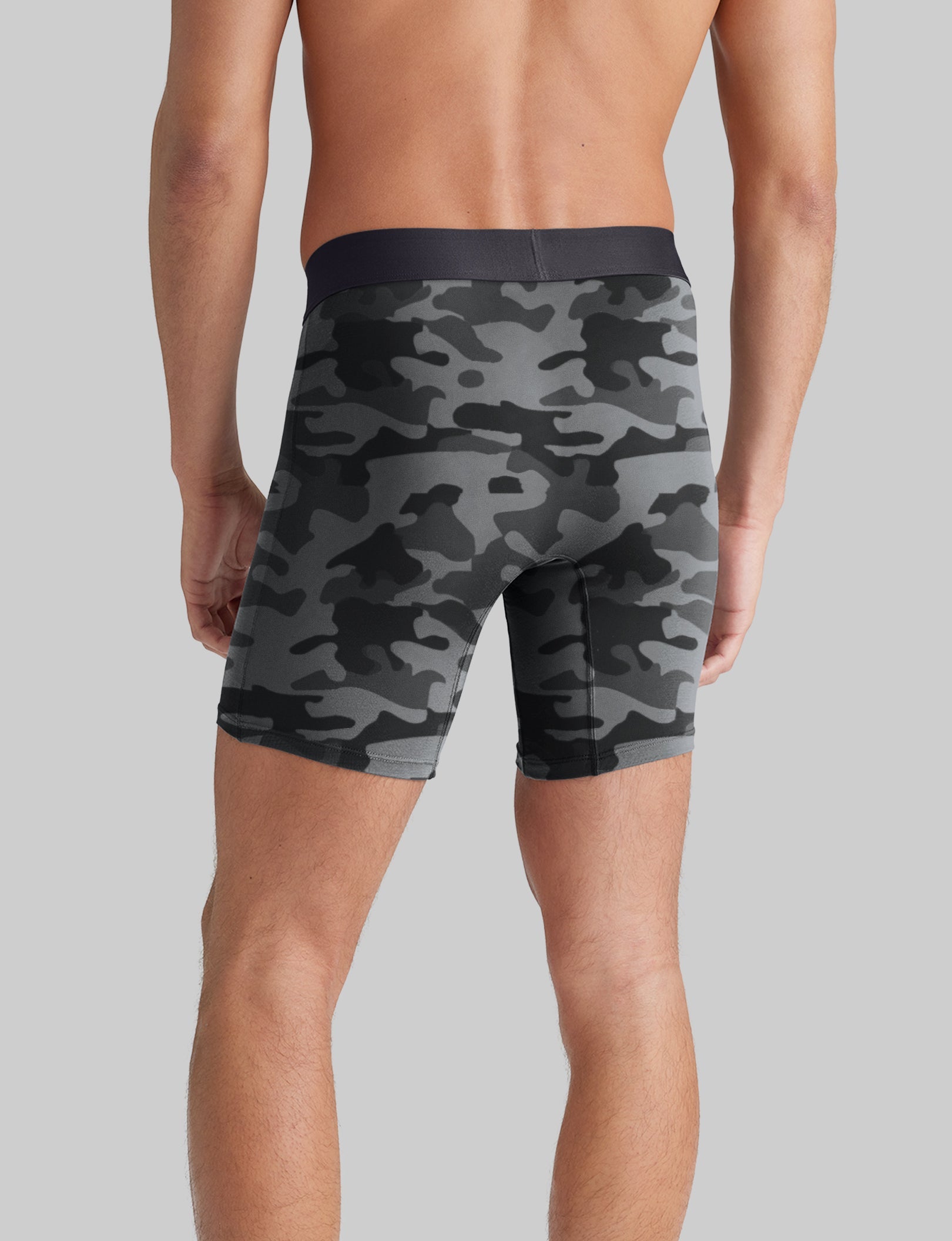 Second Skin Mid-Length Boxer Briefs - 6 Pack - Ultra Soft & Breathable Men's Underwear for All-Day Comfort - Perfect for Workout, Running & Daily Wear
