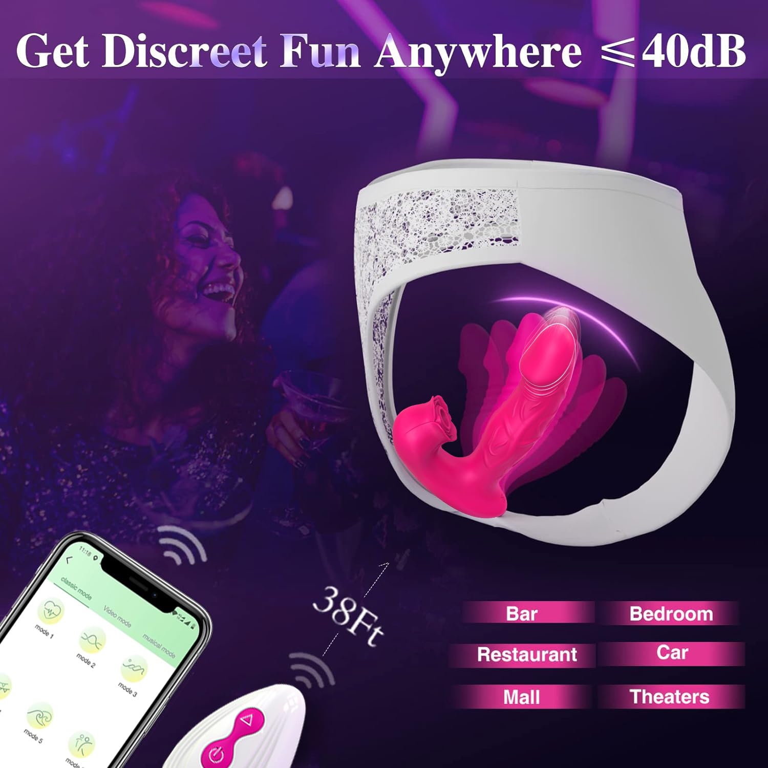 Powerful Clitoral Vibrator for Women - 9 Suction & Vibration Modes, Rechargeable Silicone Sex Toy with App & Remote Control - Perfect for Couples Play, Solo Pleasure & Discreet Use at Home