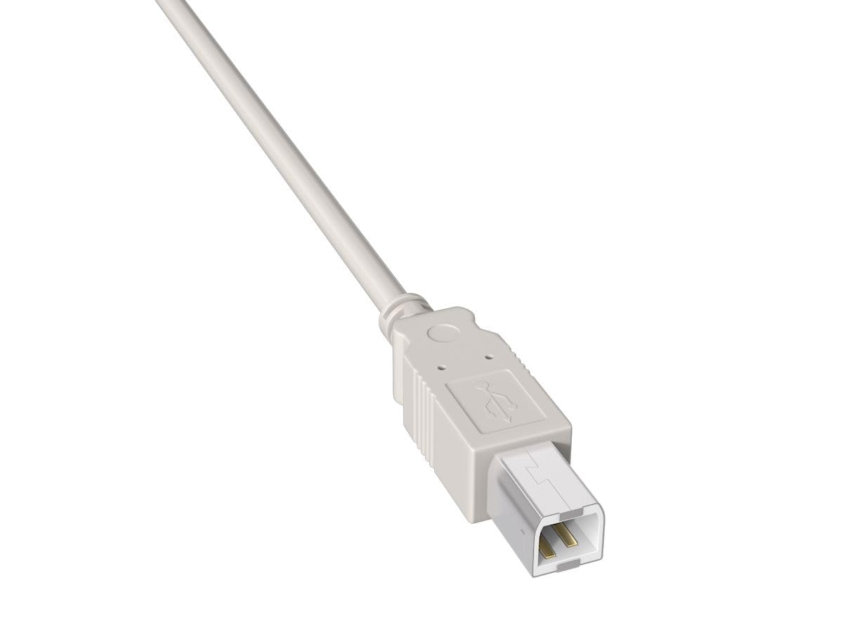 CableLeader 15ft USB 2.0 Printer Cable - A Male to B Male High Speed Data Sync Cord for Printers, Scanners & Audio Interfaces | Durable White USB Cable for Office & Home Use