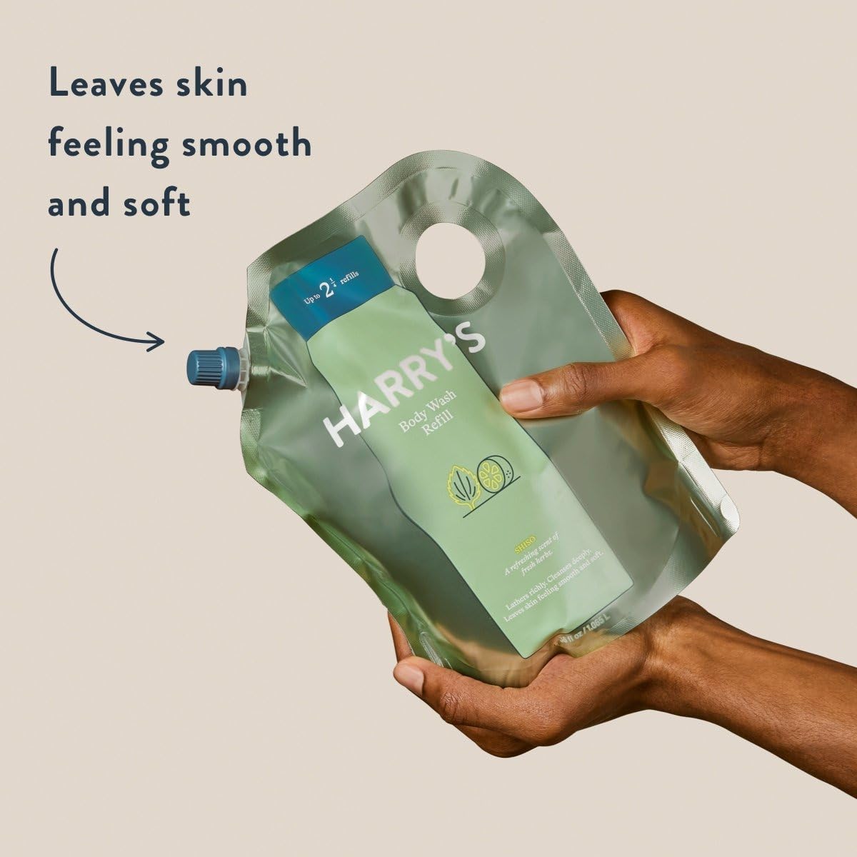 Harry's Men's Body Wash Refill - Shiso Scented, 36 Fl Oz (1.06L) | Hydrating & Refreshing Shower Gel for Men | Gym, Post-Workout & Daily Use