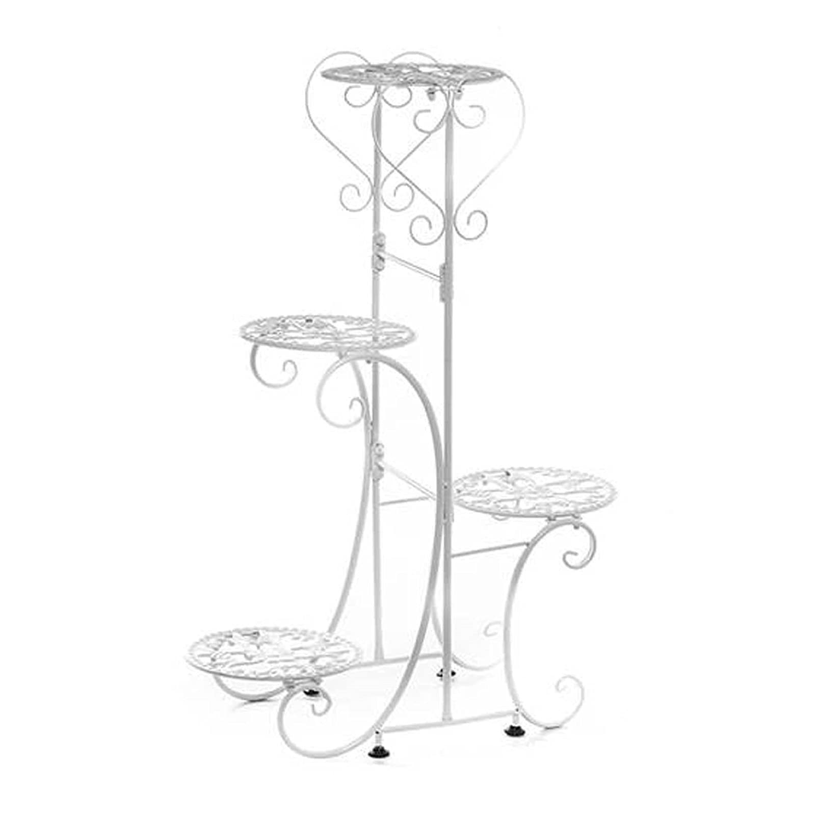 White Tricycle Plant Stand - 3-Tier Flower Pot Holder Cart for Indoor & Outdoor Garden, Patio, Balcony Decor - Perfect for Small Spaces, Herbs, Succulents, and Decorative Plants