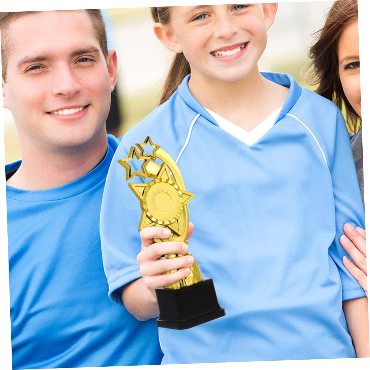 Winner's Competition Trophy Cup Set - Plastic Celebration Awards for School, Office & Party Events - Perfect for Sports, Academic Achievements & Corporate Awards
