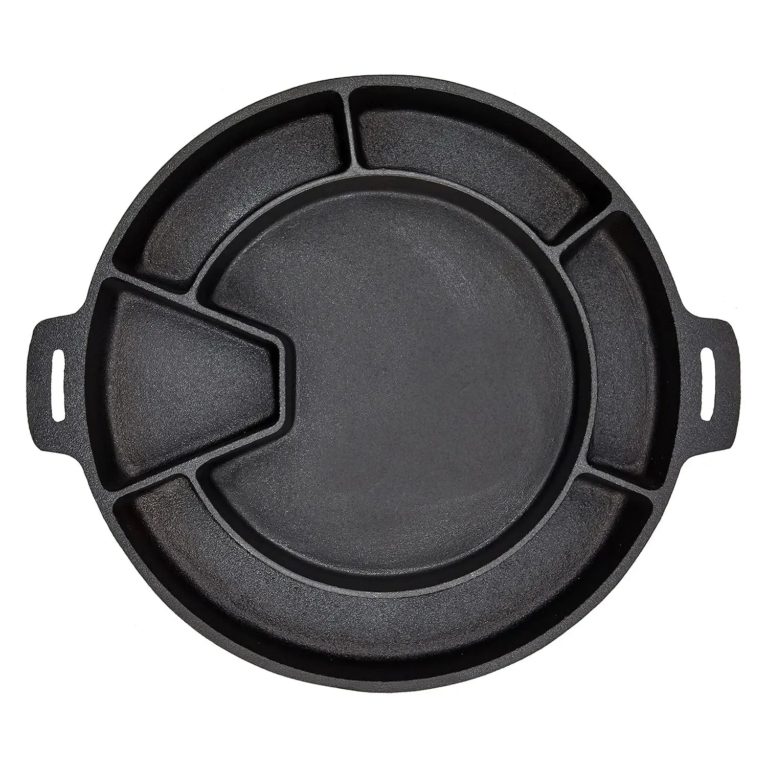 Asahi Chuzo Premium Cast Iron Dakgalbi Grill Pan - Korean BBQ Grill for Home Cooking, Perfect for Stir-Frying, Searing, and Serving Authentic Korean Dishes