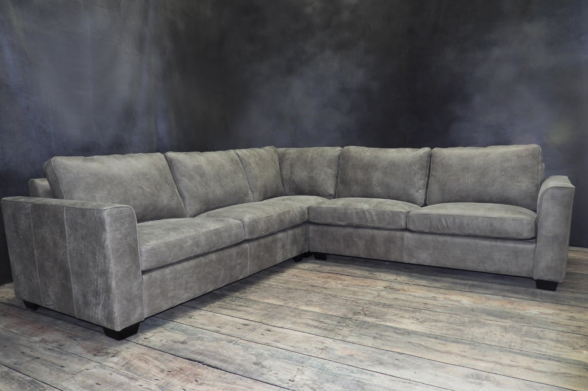 Luxury Torino Leather Sectional Sofa - Genuine Top Grain Leather, Modern L-Shaped Couch for Living Room, Family Room & Home Theater Comfort
