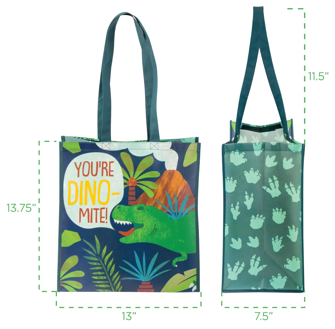 Stephen Joseph Large Recycled Gift Bags with Handles - Eco-Friendly Reusable Kids Birthday Party & Shopping Bags for Gifts, Favors, and Everyday Use