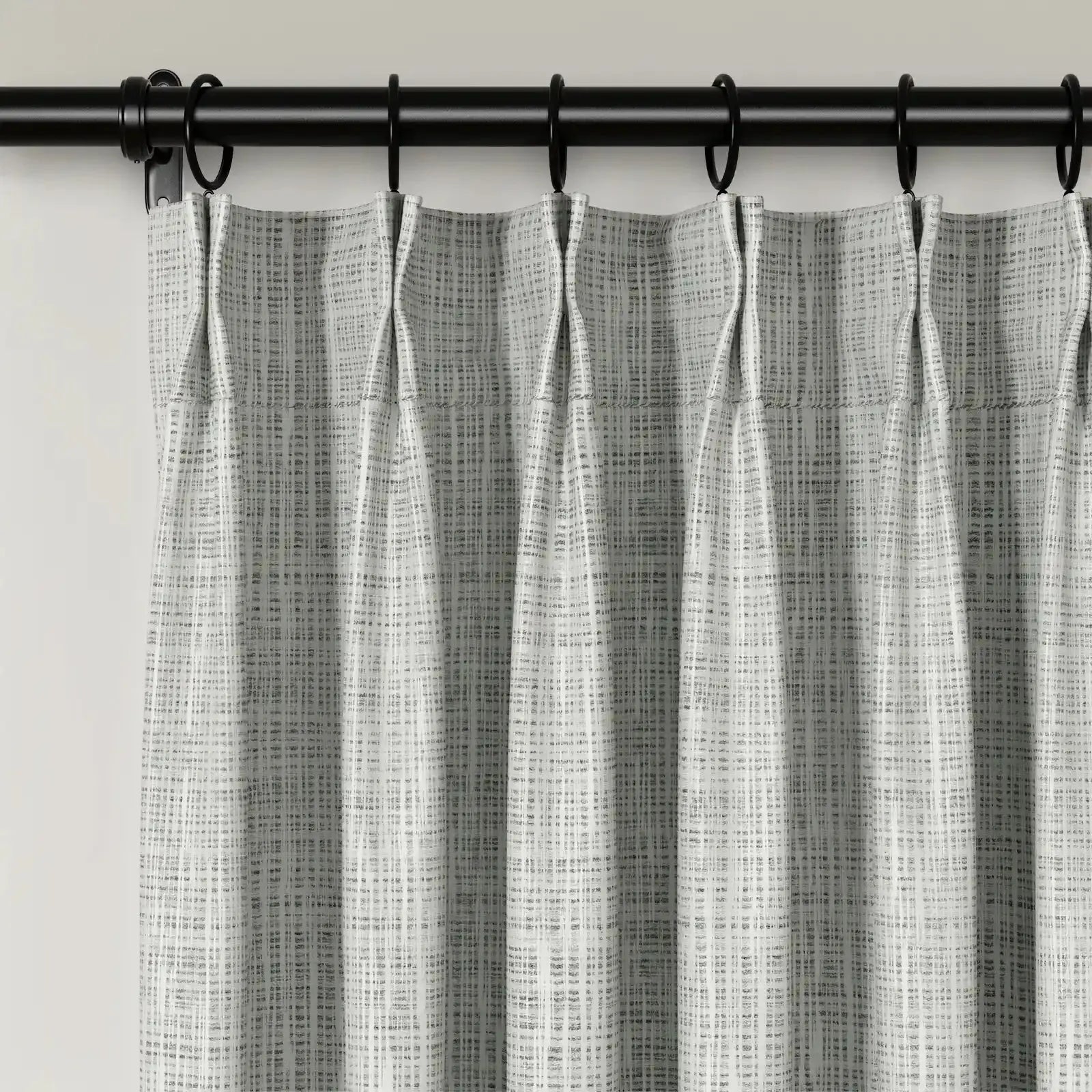 Lydia Solid Jacquard Pleated Curtains - Elegant Window Treatments for Living Room, Bedroom & Home Decor