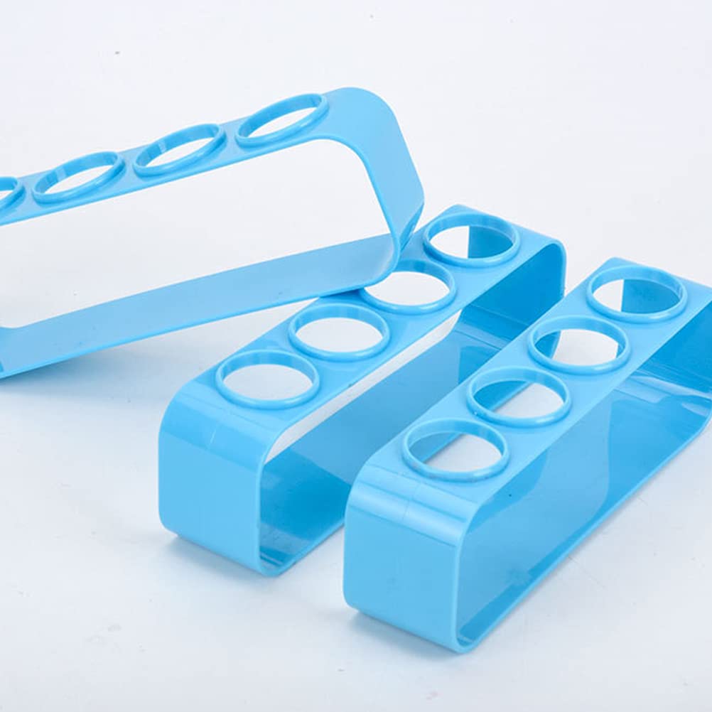 3pcs Plastic Test Tube Rack for Kids Science Experiments - Durable Test Tube Holder Stand with Storage Shelf for School Labs, Home Science Kits & STEM Education Projects