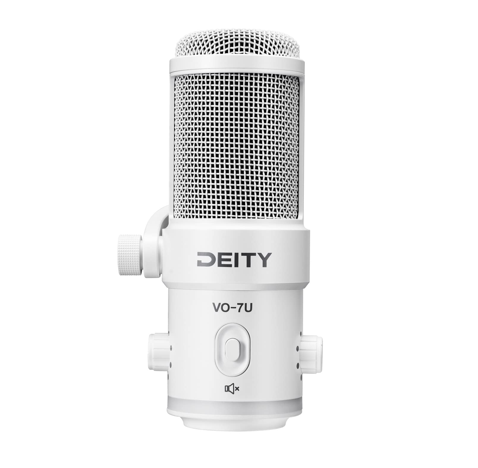 Deity VO-7U USB Dynamic Podcast Microphone with RGB Lighting - Professional Boom Arm Kit for Streaming, Gaming & YouTube (White) | Perfect for Home Studios, Podcasting & Live Broadcasts