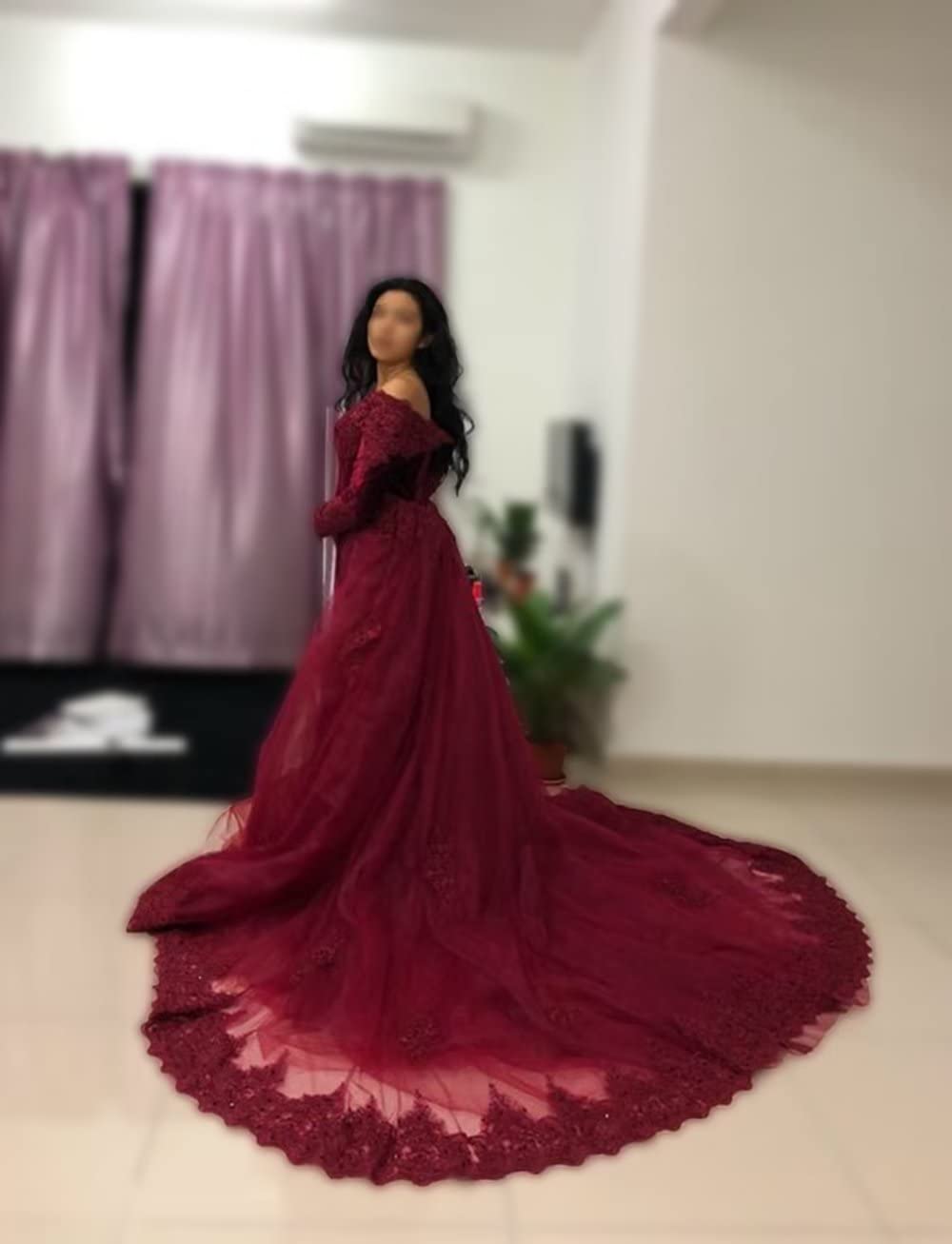 Elegant Velvet Evening Gown with Detachable Train - Perfect for Weddings, Prom & Formal Events