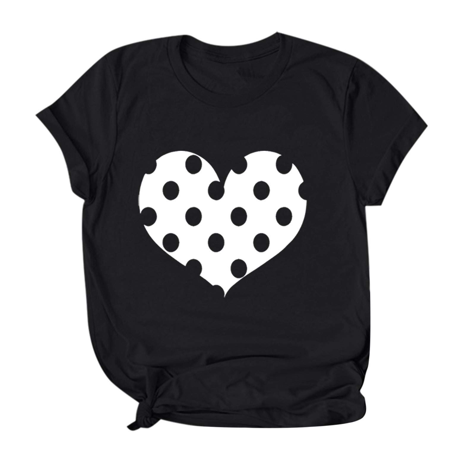 Women's Casual Summer Love Print Short Sleeve T-Shirt - Cute Couple Matching Valentine's Day Top for Women & Men | Perfect for Date Nights, Beach Outings & Romantic Getaways