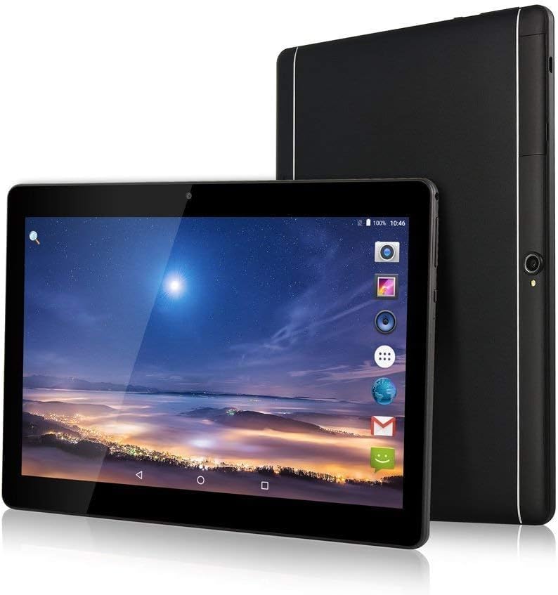 TANYIMING 10.1 Inch Android Tablet with Octa-Core Processor, 64GB ROM & 4GB RAM, Dual SIM Support, GPS, WiFi, Bluetooth - Watch Netflix & YouTube - Perfect for Work, Travel & Entertainment (Black, 64GB)