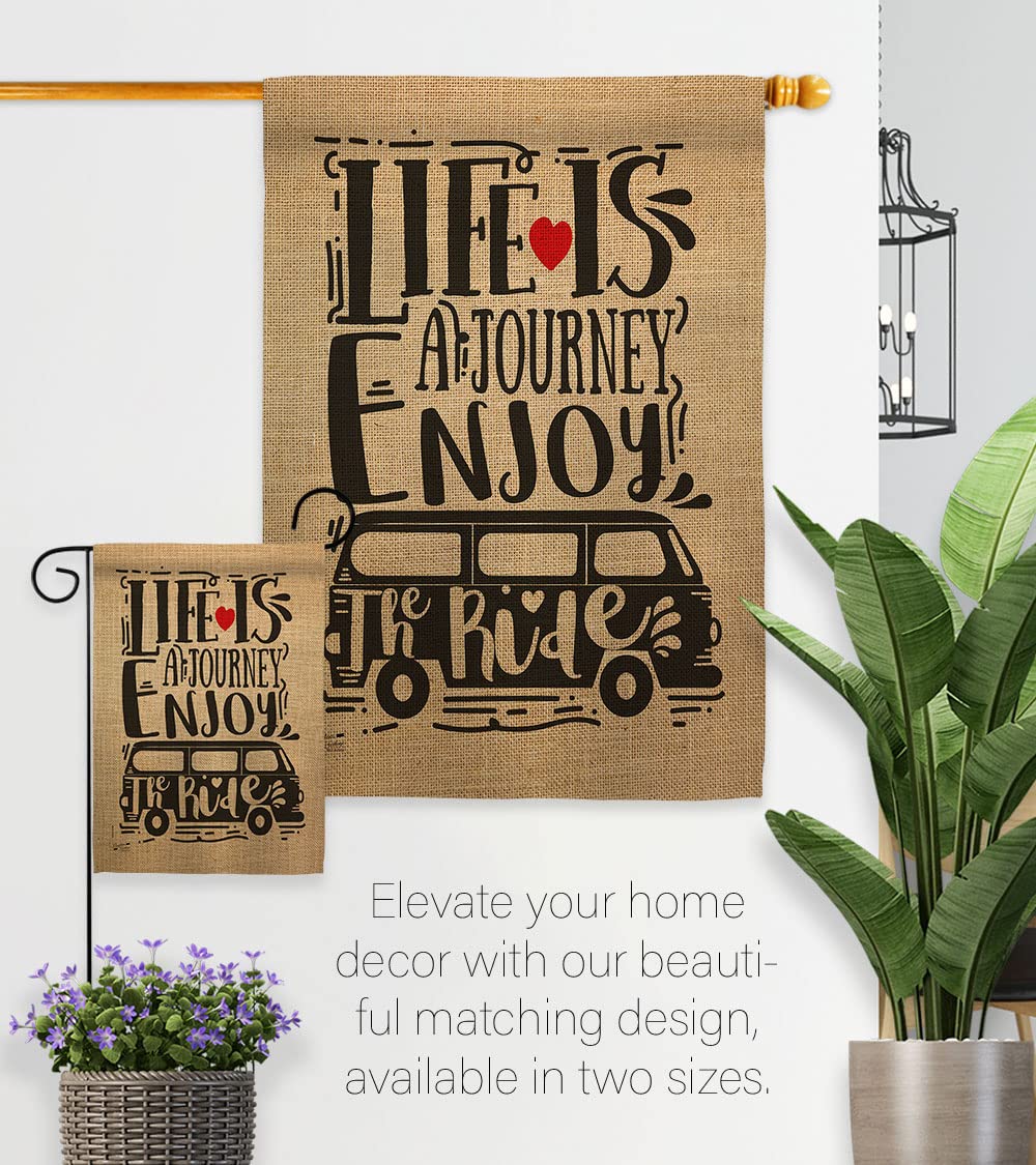 Inspirational Life is a Journey House Flag - 28