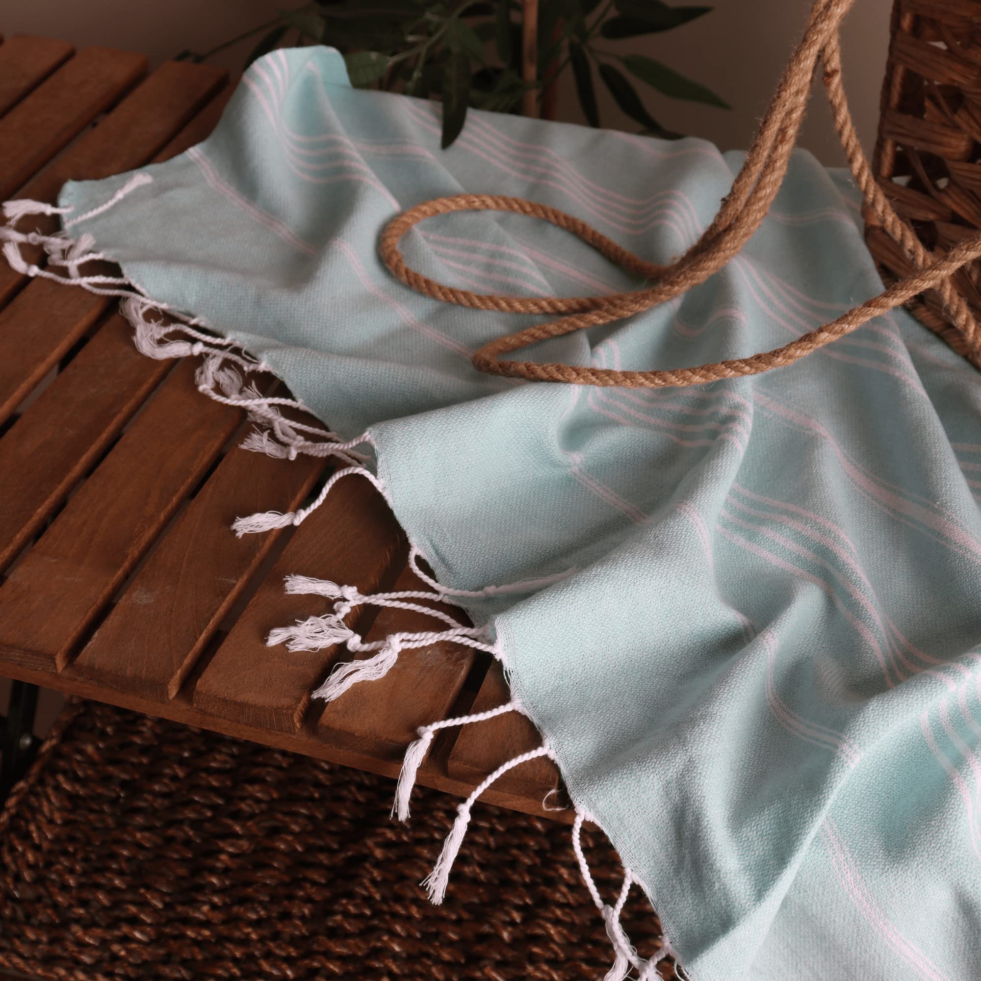 Puskul - Bulk Bachelorette Party Towels Pack of 10 | 100% Cotton Turkish Beach Towels | Bridesmaid Gift Set | Light Green | Perfect for Bachelorette Parties, Beach Vacations & Bridal Showers