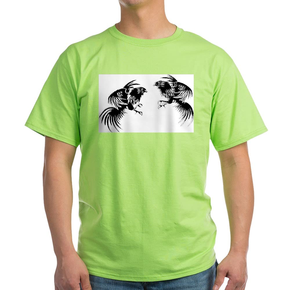 Cockfighting T-Shirt - 100% Cotton Men's Graphic Tee - White Casual Shirt for Rooster Lovers & Cockfighting Enthusiasts - Perfect for Festivals, Rodeos & Country Events