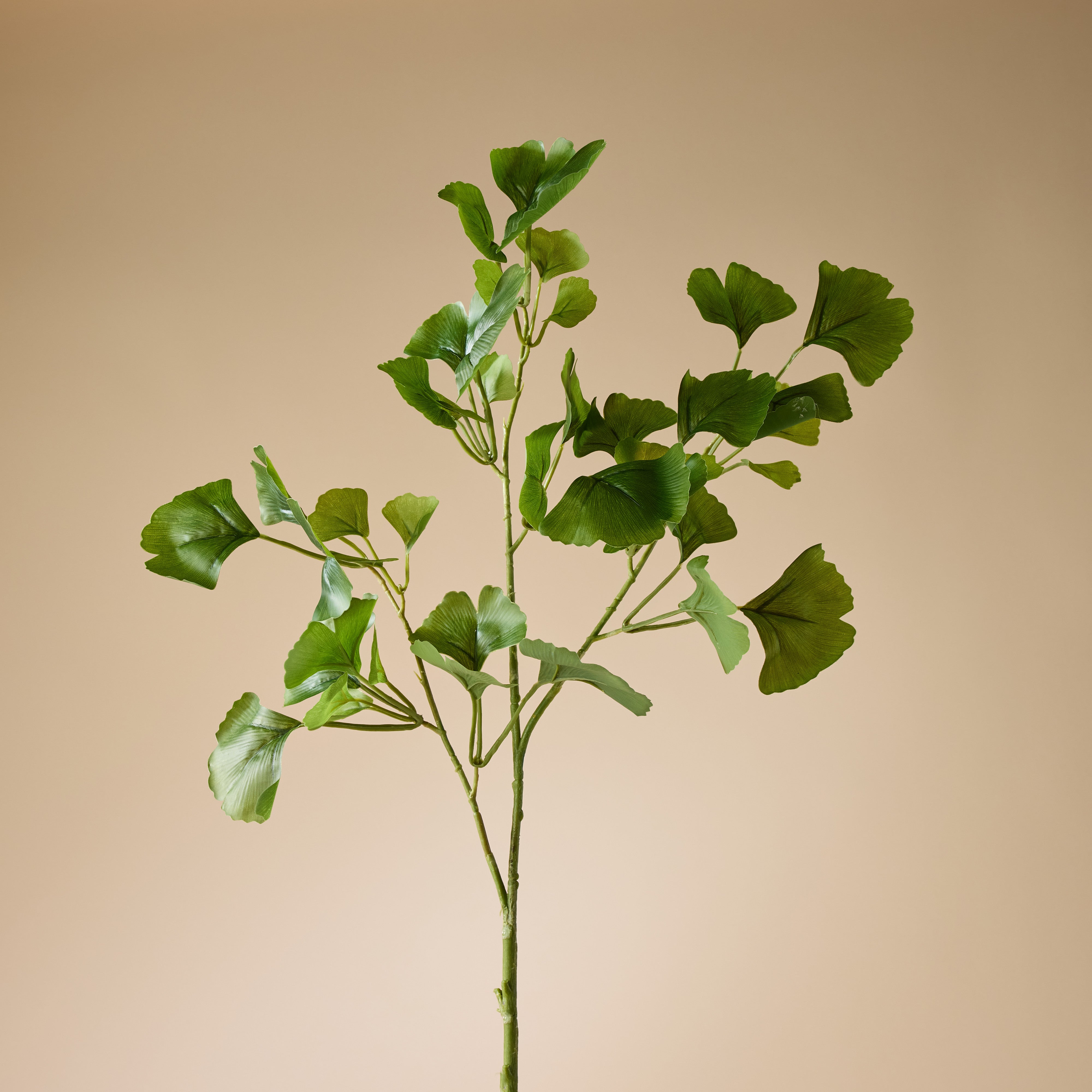 Artificial Gingko Leaf Spray - 38 Inch Green Faux Gingko Branches for Home Decor, Wedding Centerpieces, and Fall Table Arrangements
