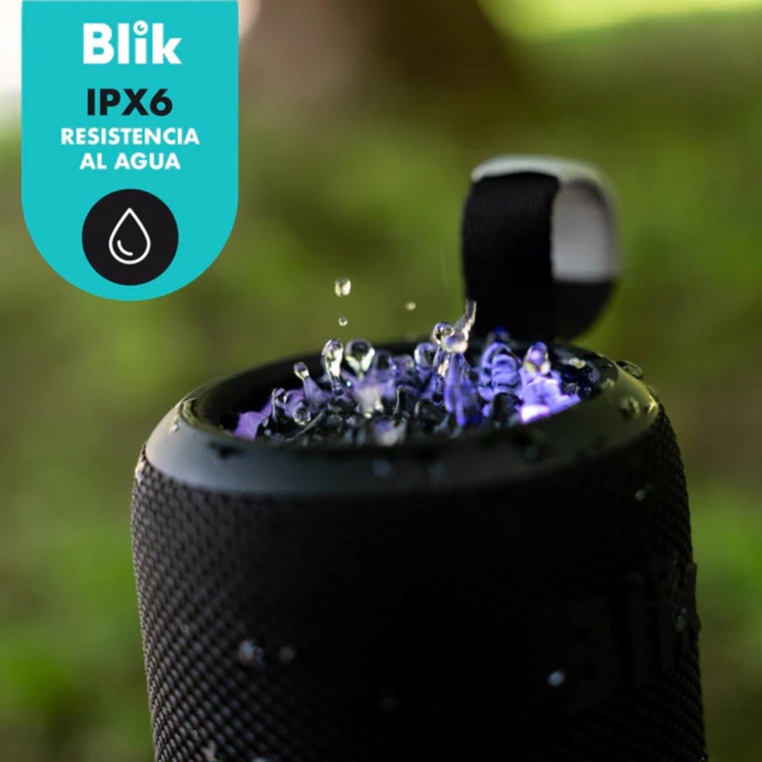 Blik Hype360 Portable Bluetooth Speaker - Wireless Outdoor Speaker with 360° Sound, 20H Playtime, IPX7 Waterproof - Perfect for Beach, Pool, Camping & Travel (Black)