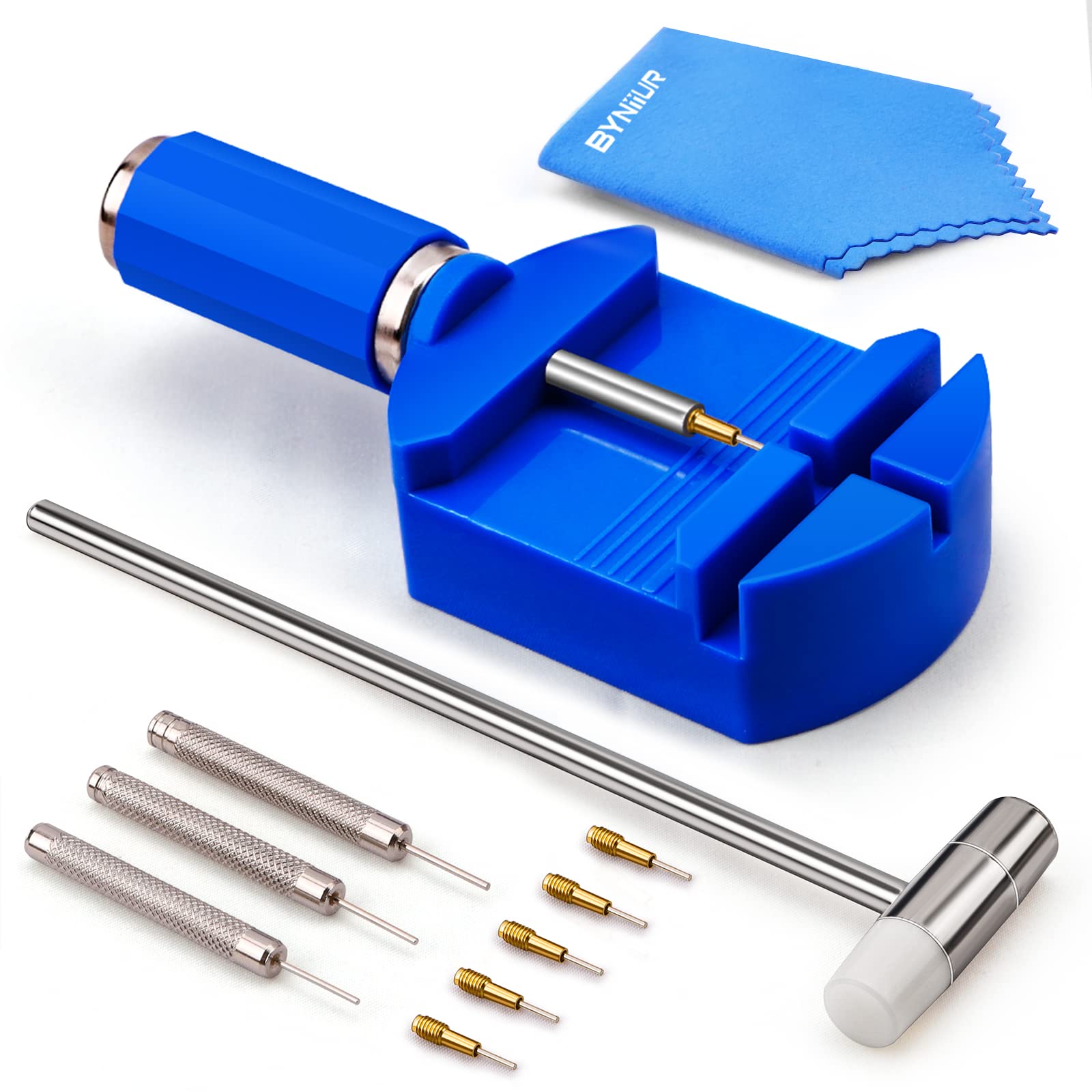 BYNIIUR Watch Link Removal Tool Kit - Adjust & Repair Bracelets for DIY Watch Sizing