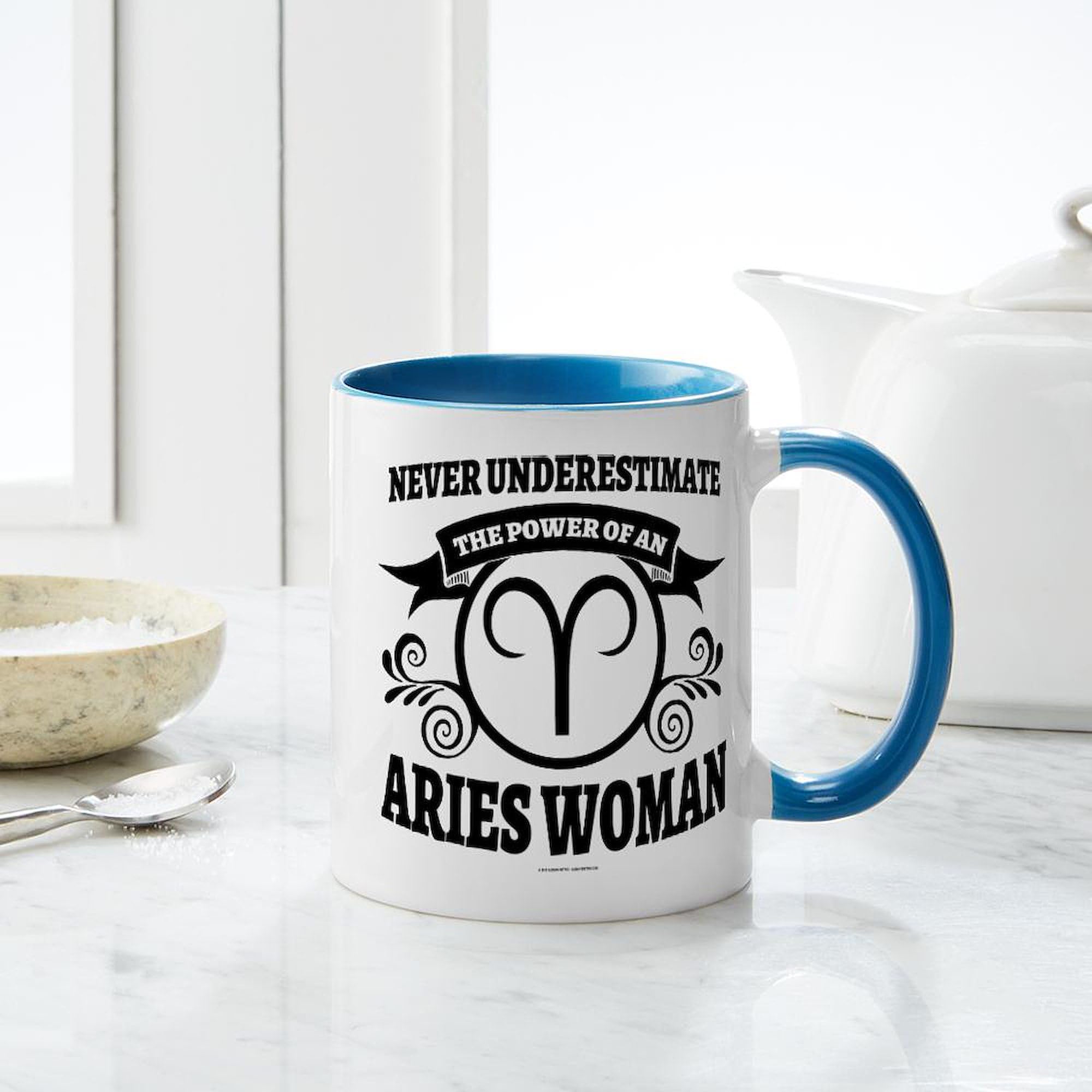 Aries Woman Zodiac Sign 11 oz (325 ml) Ceramic Coffee Mug - Perfect for Birthday Gifts, Office Use & Morning Coffee Rituals