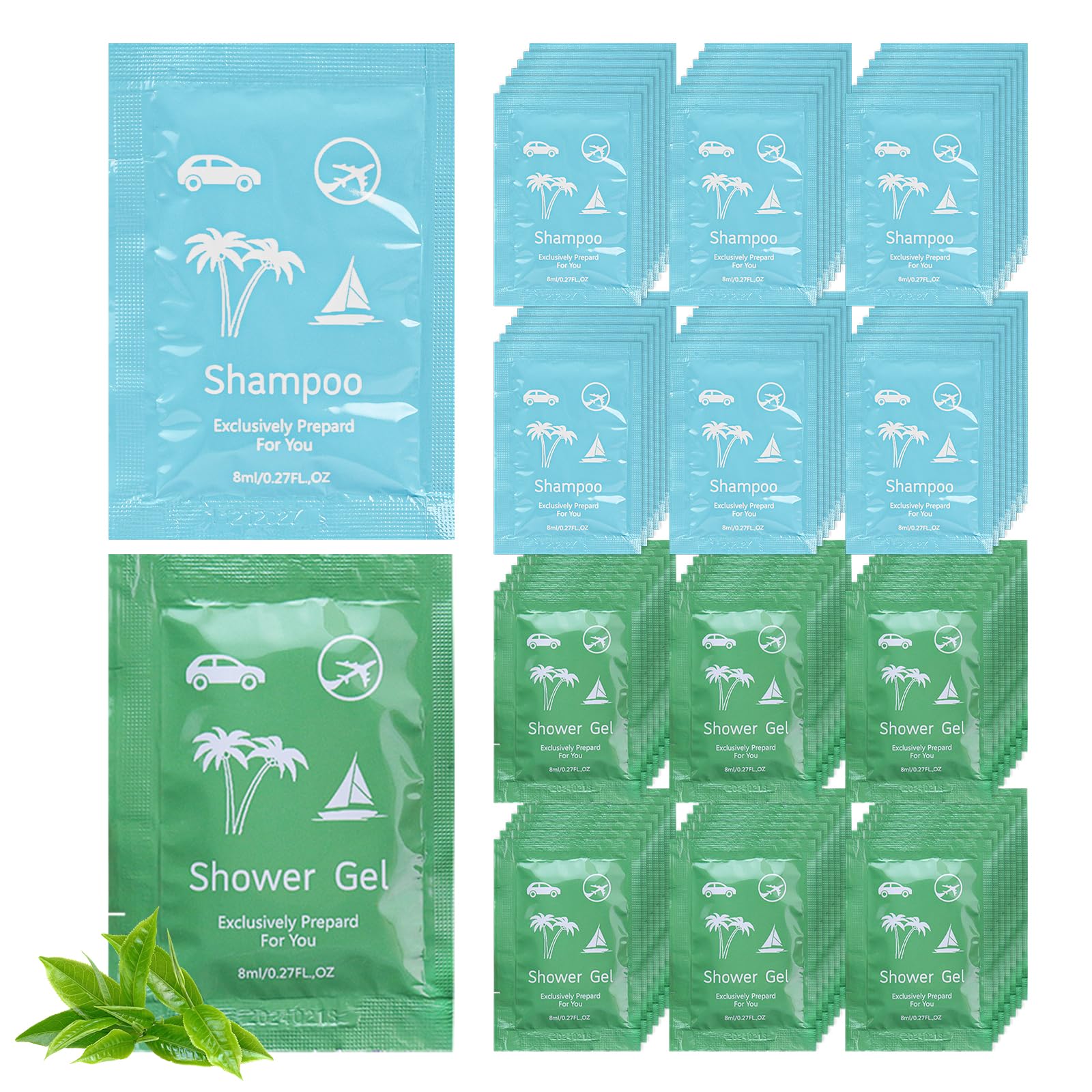 Bulk Hygiene Kits for Homeless - 500 Pack Travel Size Body Wash & Shampoo (0.28 fl oz) - Hotel Guest Supplies, Shower Gel Set for Shelters, Travel & Emergency Preparedness