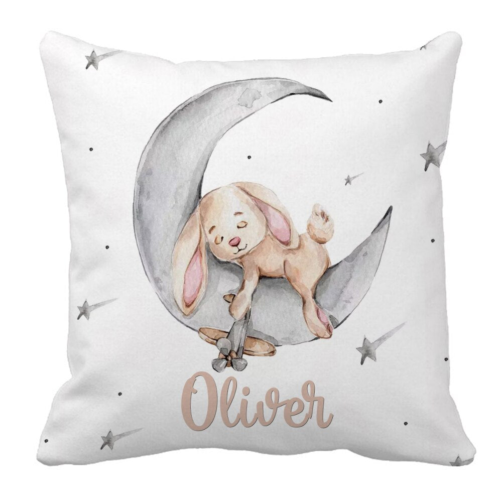 Sleeping Bunny Baby Name Cot Bedding Set | Soft Nursery Bedding for Newborns | Perfect Baby Shower Gift Set for Girls & Boys | Ideal for Cribs, Bassinets and Nursery Decor