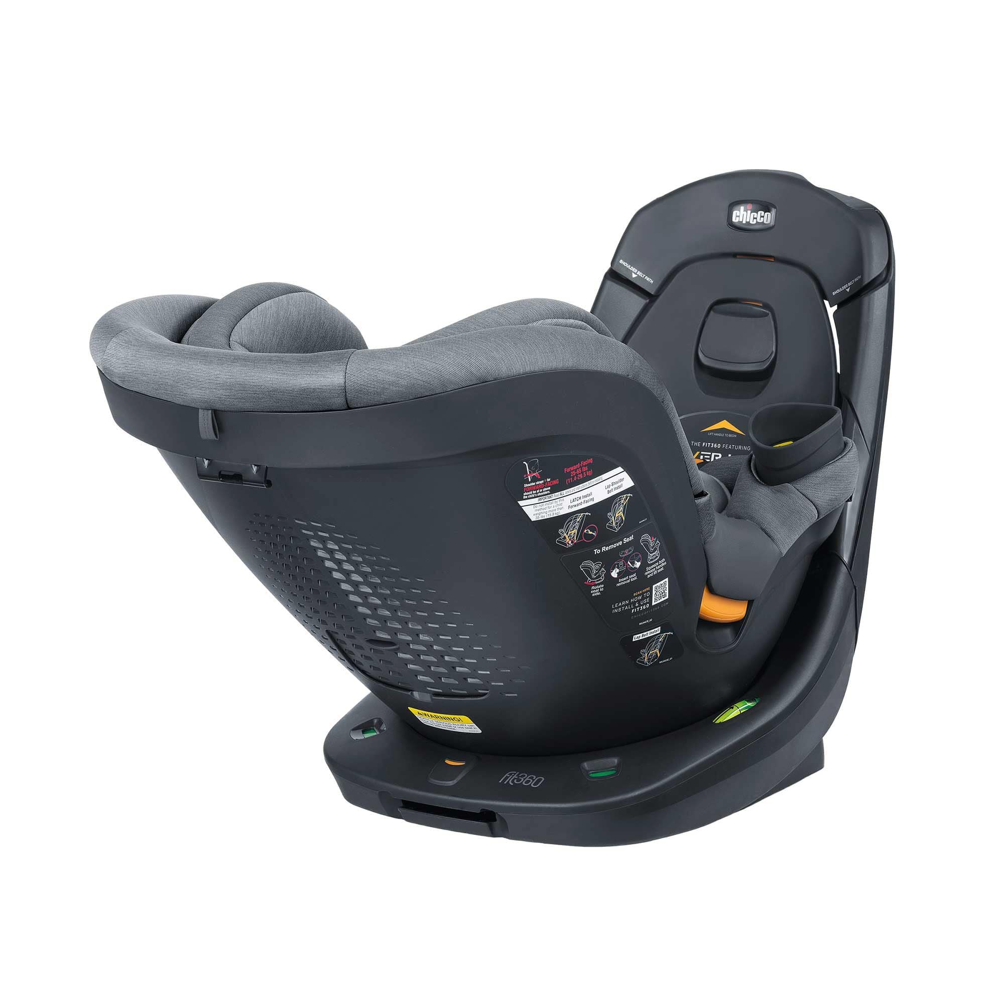 Chicco Fit360 ClearTex Rotating Convertible Car Seat for Toddlers - Safe & Easy 360° Swivel Installation - Perfect for Travel & Daily Commutes