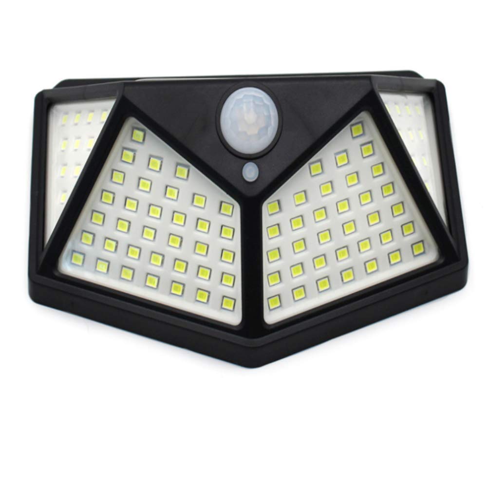 100 LED Solar Outdoor Wall Lights with PIR Motion Sensor - Waterproof Garden Security Lighting for Patio, Yard, and Driveway - Energy-Efficient Solar Powered Landscape Lights