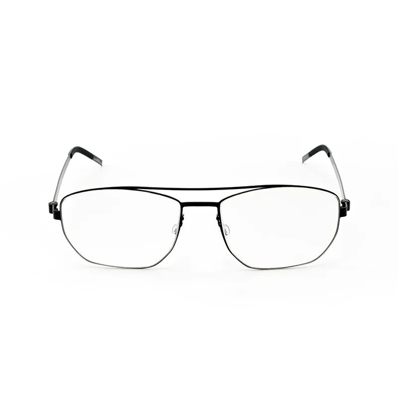 Aimee 9618 Unisex Full Rim Square Double Bridge Titanium Eyeglasses - Lightweight Durable Frames for Work, Reading & Fashion | Men & Women's Stylish Eyewear