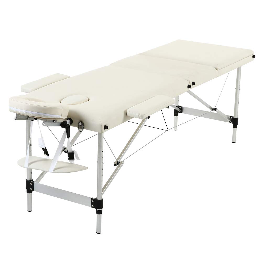 Ochine Professional Portable Folding Massage Table - 84 Inch Salon Spa Bed with Face Cradle & Aluminum Legs - Perfect for Massage Therapy, Facial Treatments, Tattoo Sessions & Home Use