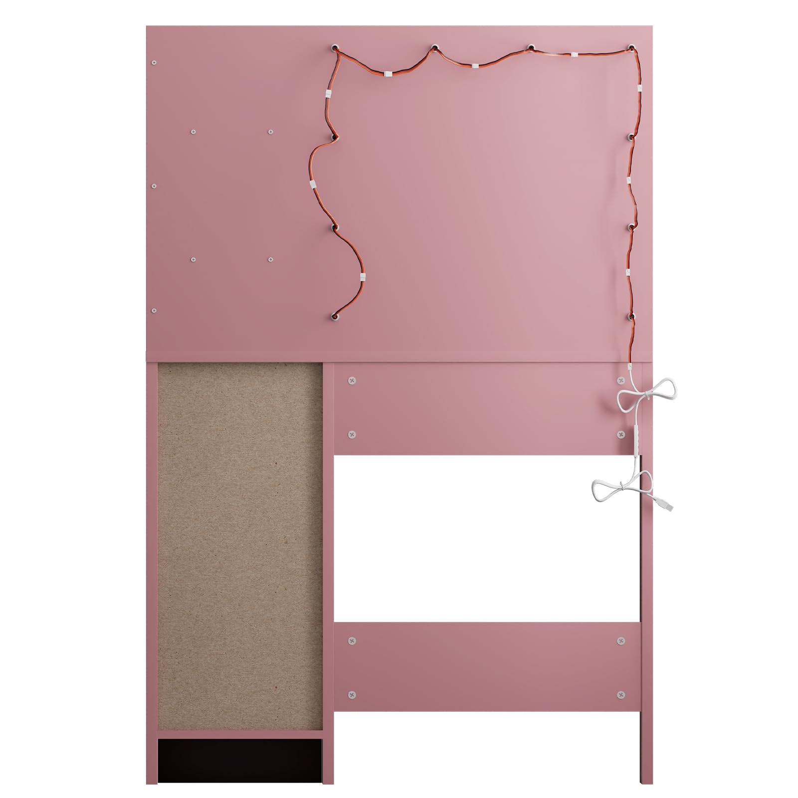 Pink Vanity Table with Lights and Mirror - 3 Adjustable Lighting Modes for Makeup & Skincare | Perfect for Bedroom, Dressing Room & Beauty Studio
