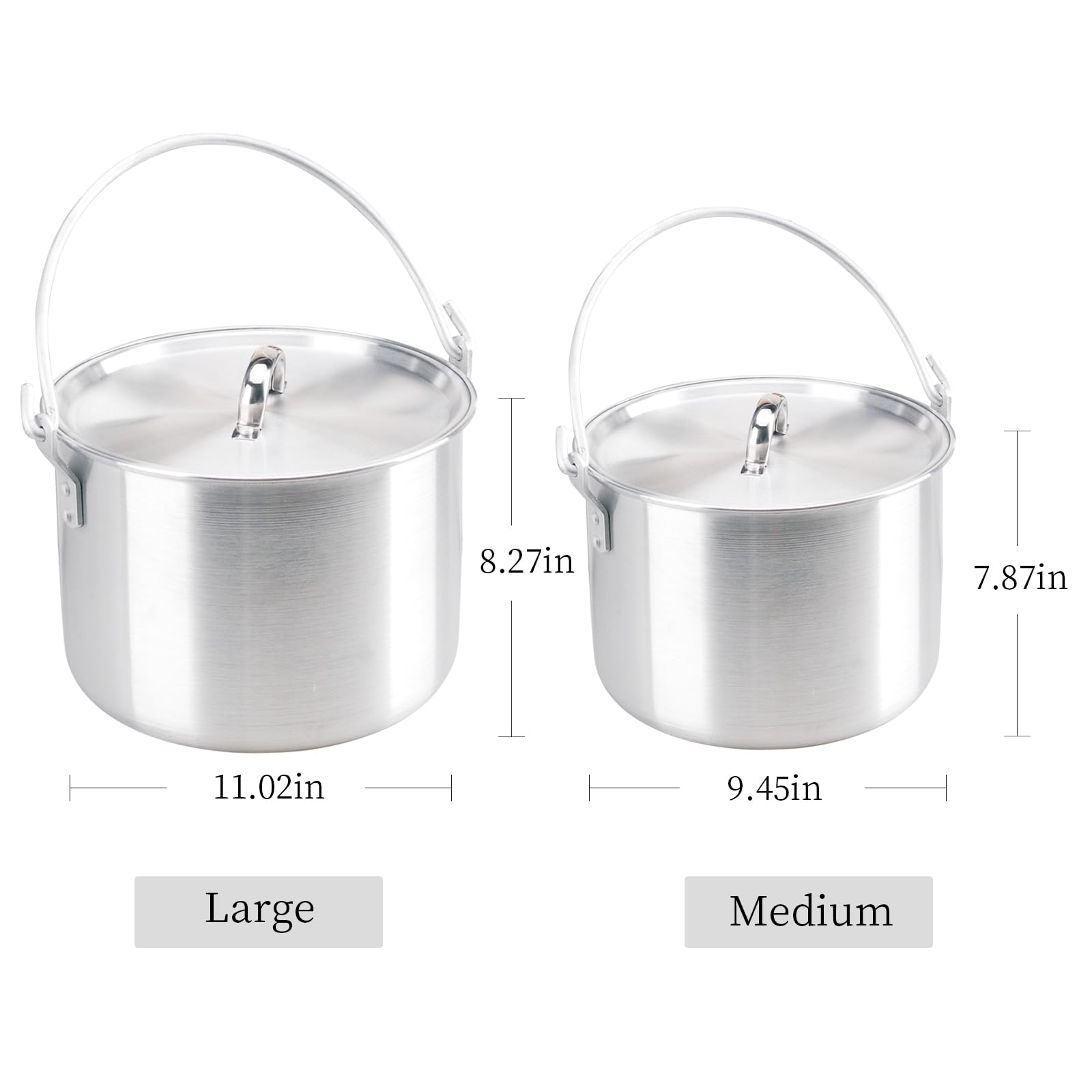 **AceCamp® Aluminum Camping Pot with Lid & Handle – Lightweight Cooking Pot for Gas Stoves, Grills & Campfires – Perfect for Backpacking, Hiking & Outdoor Adventures**