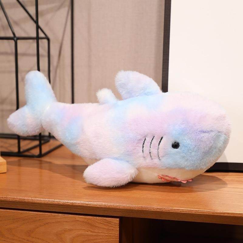 Rainbow Mermaid Shark Plush Toy - Soft & Cute Stuffed Animal for Kids, Girls & Boys - Perfect for Bedroom Decor, Birthday Gifts & Cuddling